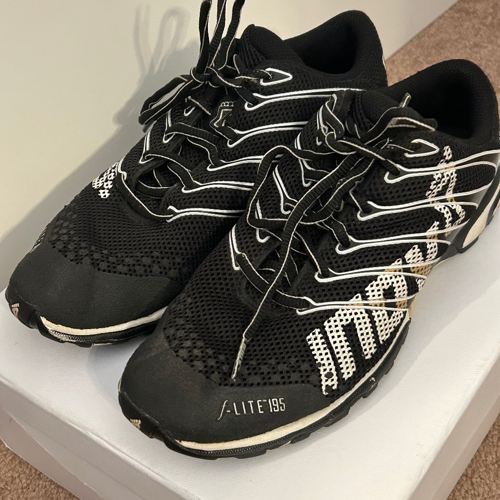 INOV8 F-lite 195 Black and White Athletic shoes